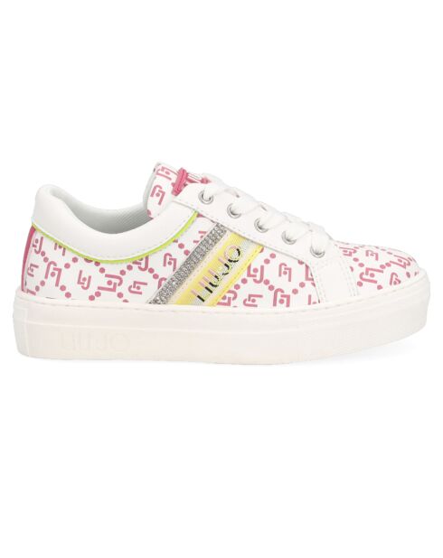 Sneakers Luciany blanc/rose/jaune